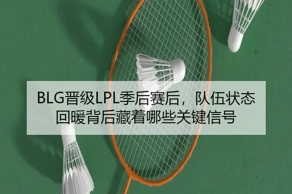BLG晋级LPL季后赛后，队伍状态回暖背后藏着哪些关键信号 - CCTV